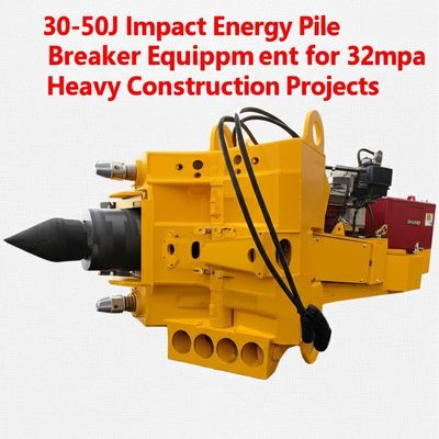 Brise-pieux hydraulique avec énergie d'impact de 30-50J, pression de 32 MPa et débit d'huile de 200 L/min pour les projets de construction lourds